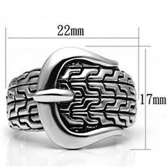 Alamode Rhodium Brass Ring with No Stone - Flyclothing LLC