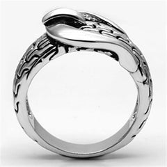 Alamode Rhodium Brass Ring with No Stone - Flyclothing LLC