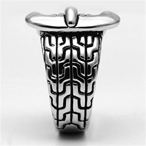 Alamode Rhodium Brass Ring with No Stone - Flyclothing LLC