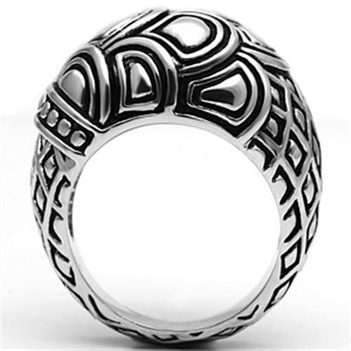 Alamode Rhodium Brass Ring with No Stone - Flyclothing LLC