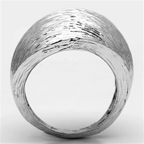 Alamode Rhodium Brass Ring with No Stone - Flyclothing LLC