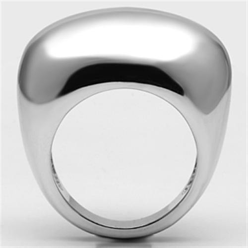 Alamode Rhodium Brass Ring with No Stone - Flyclothing LLC