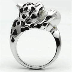 Alamode Rhodium Brass Ring with Synthetic Pearl in White - Alamode