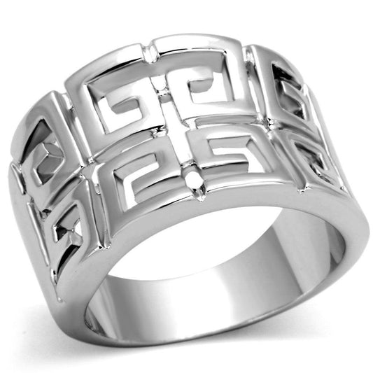 Alamode Rhodium Brass Ring with No Stone - Flyclothing LLC