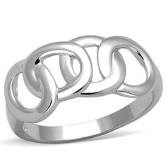 Alamode Rhodium Brass Ring with No Stone - Flyclothing LLC