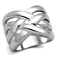 Alamode Rhodium Brass Ring with No Stone - Flyclothing LLC