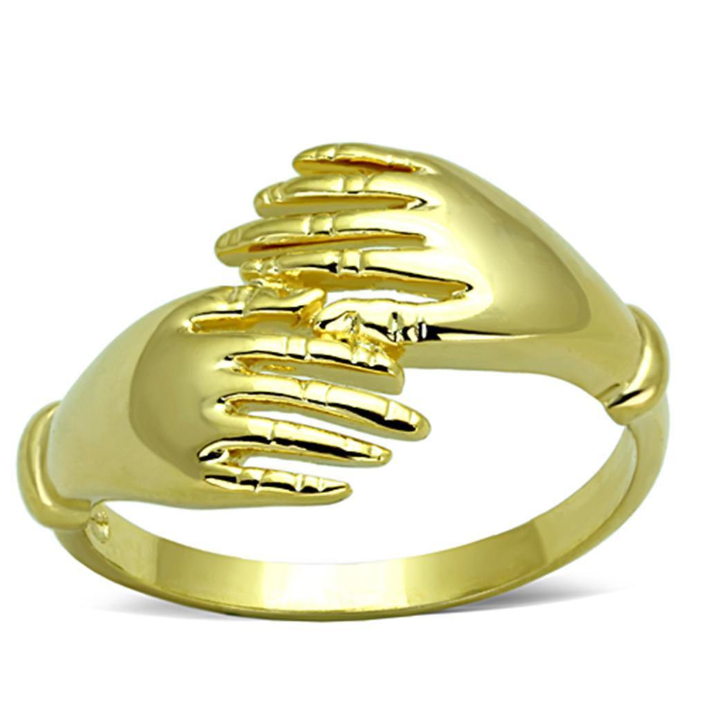 Alamode Gold Brass Ring with No Stone - Flyclothing LLC