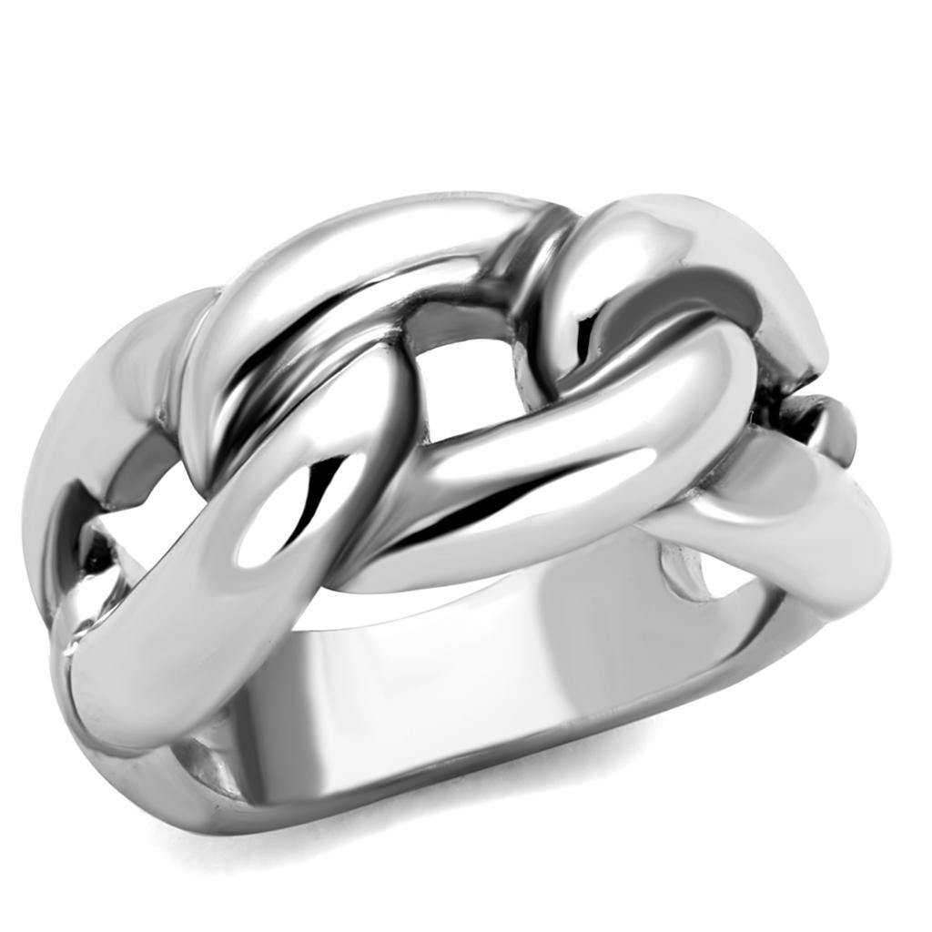 Alamode Rhodium Brass Ring with No Stone - Flyclothing LLC