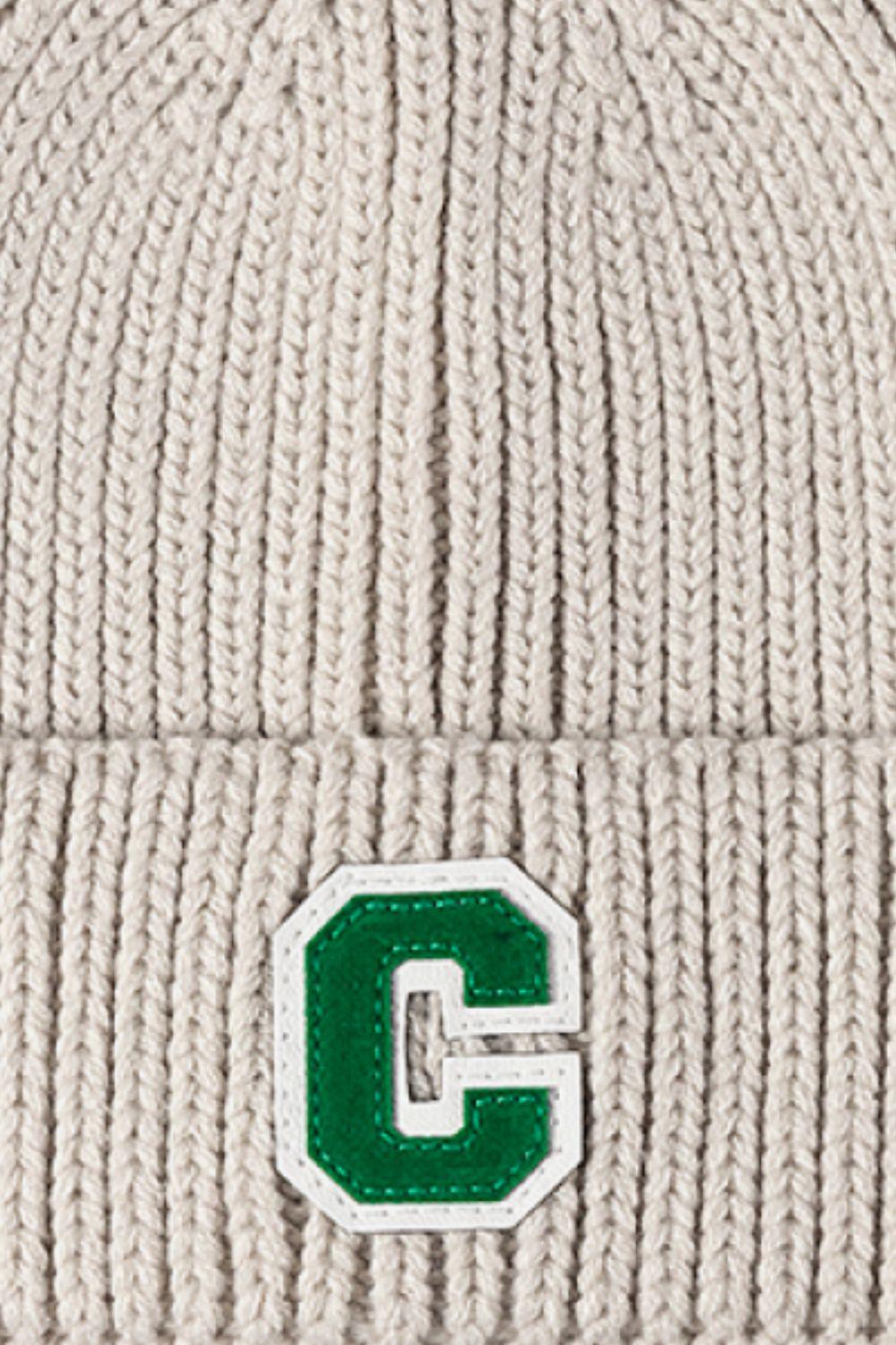 Letter C Patch Cuffed Beanie - Trendsi