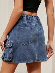 High Waist Denim Skirt - Flyclothing LLC