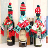 Christmas Hat and Scarf Wine Bottle Decoration - Flyclothing LLC