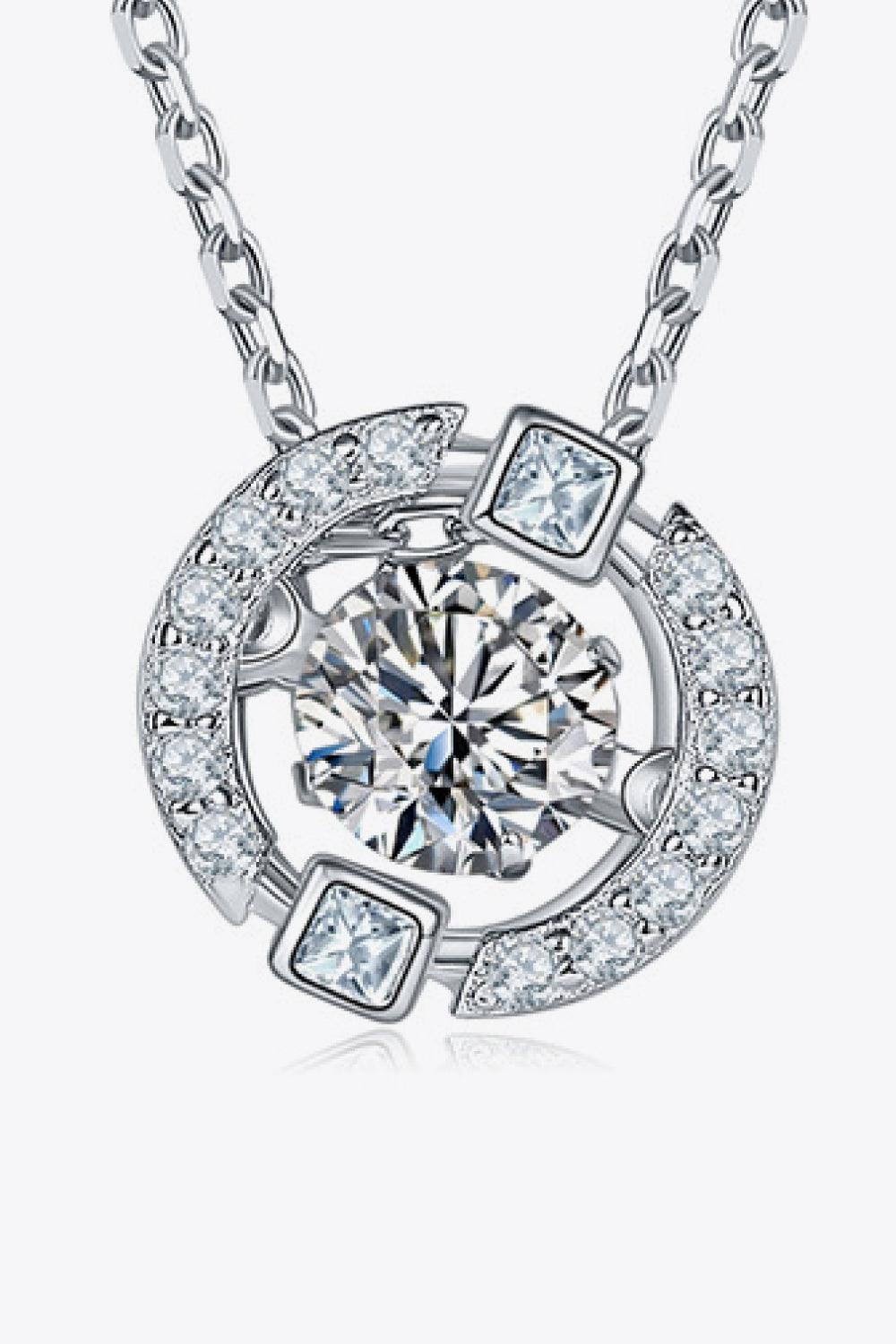 Moissanite Pendant Chain-Link Necklace - Flyclothing LLC