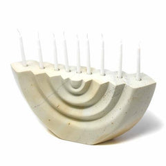 Soapstone White Menorah - Smolart - Flyclothing LLC