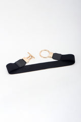 Circle Shape Buckle Zinc Alloy Buckle PU Leather Belt - Trendsi