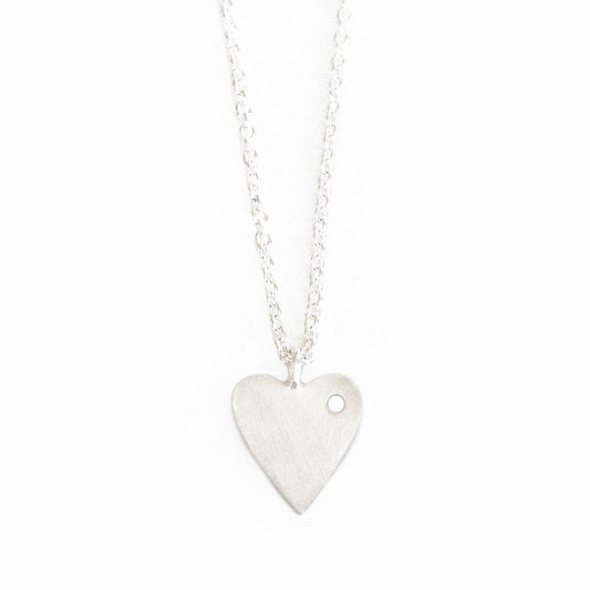 Silverpolished Heart Necklace - Flyclothing LLC