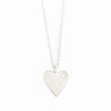 Silverpolished Heart Necklace - Flyclothing LLC