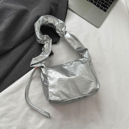 PU Leather Drawstring Shoulder Bag - Trendsi