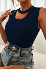 Cutout Sleeveless Top - Flyclothing LLC