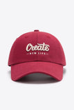 CREATE NEW LIFE Adjustable Cotton Baseball Cap - Trendsi