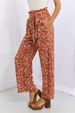 Heimish Right Angle Full Size Geometric Printed Pants in Red Orange - Flyclothing LLC