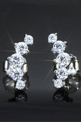 All You Need Moissanite Platinum-Plated Earrings - Trendsi