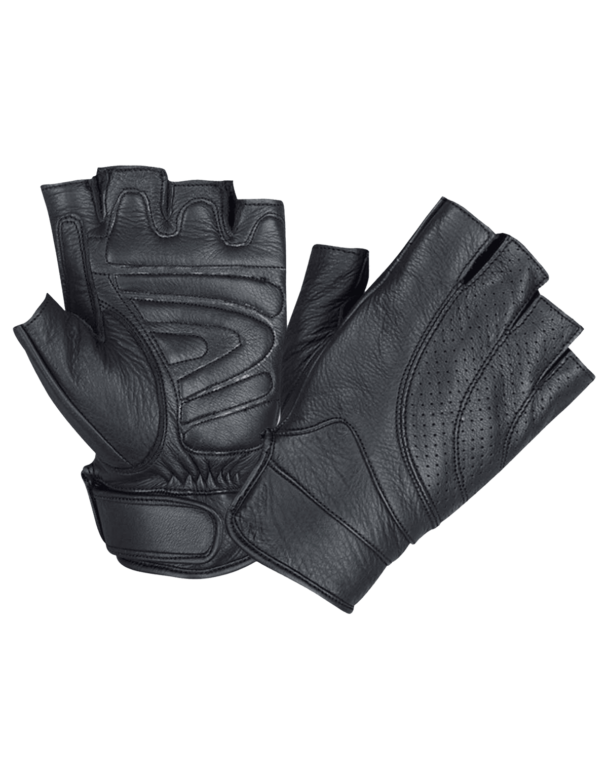 Unik International Mens Fingerless Leather Gloves