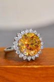 925 Sterling Silver Moissanite Sunflower Ring - Flyclothing LLC