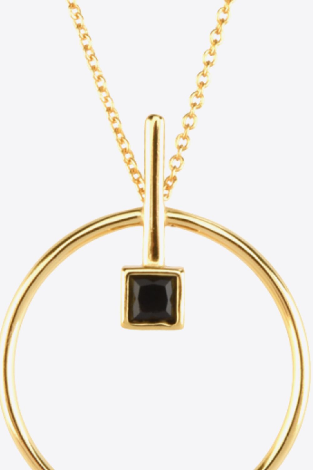 Black Zircon 925 Sterling Silver Necklace - Flyclothing LLC