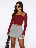 Cutout Raglan Sleeve Bolero and Tube Top - Flyclothing LLC