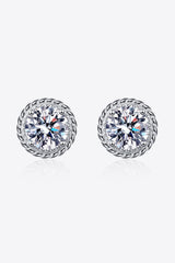 2 Carat Moissanite 925 Sterling Silver Stud Earrings - Flyclothing LLC