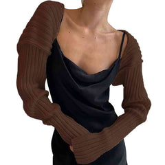 Long Sleeve Knit Bolero - Flyclothing LLC