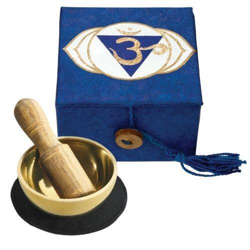 Mini Meditation Bowl Box: 2" Third Eye Chakra - DZI (Meditation) - DZI (Meditation)