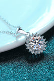 925 Sterling Silver Moissanite Pendant Necklace - Flyclothing LLC