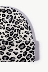 Leopard Pattern Cuffed Beanie - Flyclothing LLC