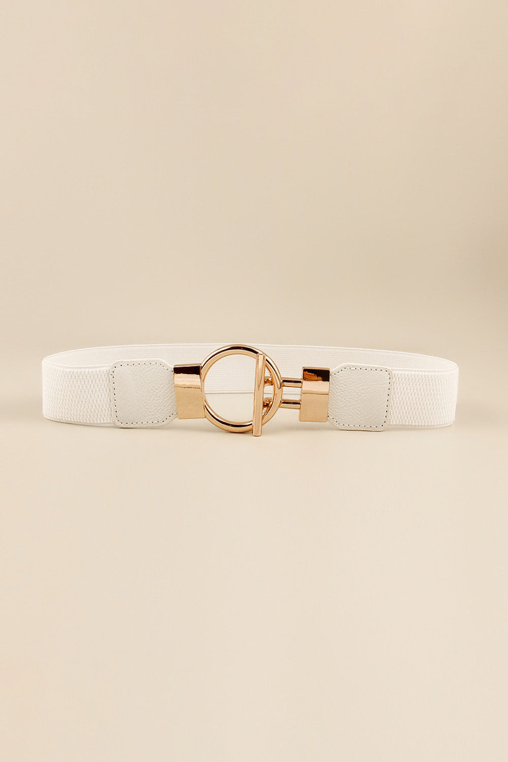 Circle Shape Buckle Zinc Alloy Buckle PU Leather Belt - Trendsi