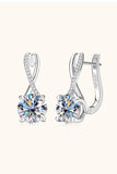 4 Carat Moissanite 925 Sterling Silver Earrings - Flyclothing LLC