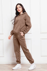 Drop Shoulder Long Sleeve Hoodie and Pants Set - Flyclothing LLC