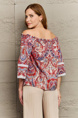 Off Shoulder Bohemian Style Blouse - Flyclothing LLC