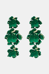 Flower Shape Zinc Alloy Dangle Earrings - Flyclothing LLC