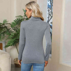 Turtleneck Long Sleeve T-Shirt - Flyclothing LLC