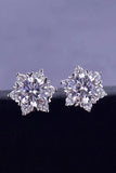 2 Carat Moissanite Floral Stud Earrings - Flyclothing LLC