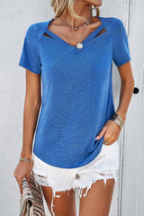 V-Neck Short Sleeve T-Shirt - Flyclothing LLC