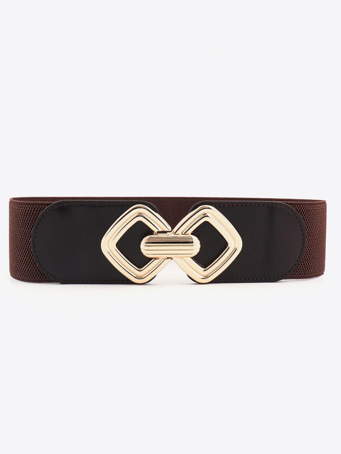 Geometric Buckle Elastic Wide Belt - Flyclothing LLC