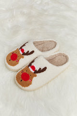 Melody Rudolph Print Plush Slide Slippers - Flyclothing LLC