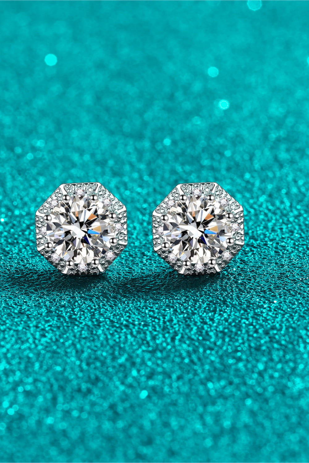 2 Carat Moissanite 925 Sterling Silver Stud Earrings - Flyclothing LLC