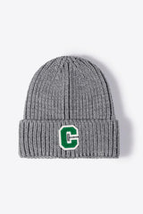 Letter C Patch Cuffed Beanie - Trendsi