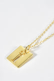 Cutout Rectangle Pendant Necklace - Flyclothing LLC