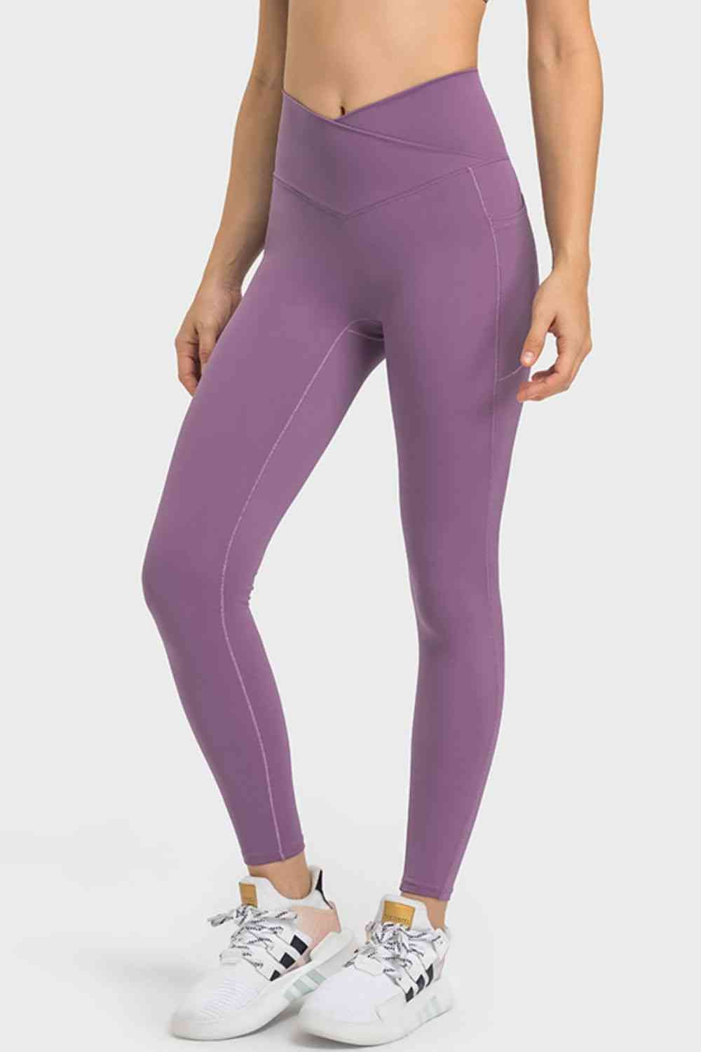 V-Waist Yoga Leggings with Pockets - Flyclothing LLC