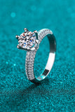 2 Carat Moissanite 925 Sterling Silver Side Stone Ring - Flyclothing LLC