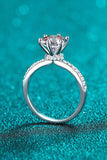 925 Sterling Silver 2 Carat Moissanite Ring - Flyclothing LLC